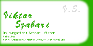 viktor szabari business card